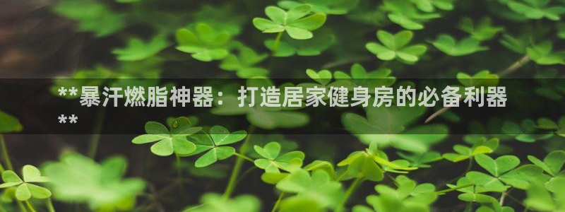 意昂平台体育：**暴汗燃脂神器：打造居家健身房的必备