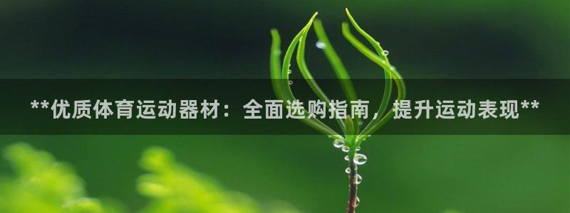 注册意昂3：**优质体育运动器材：全面选购指南，提升
