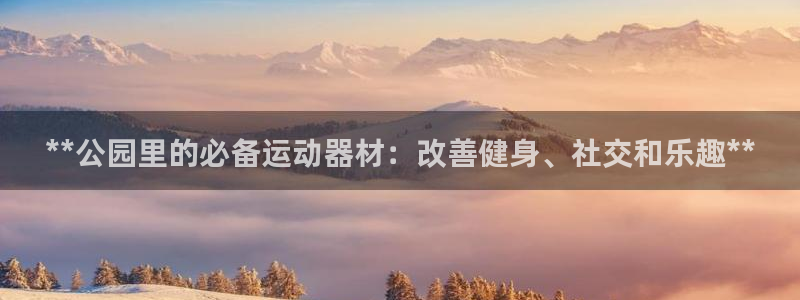 意昂体育3招商电话是多少啊：**公园里的必备运动器材