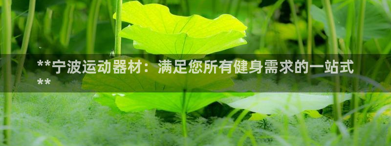 意昂体育3招商电话：**宁波运动器材：满足您所有健身