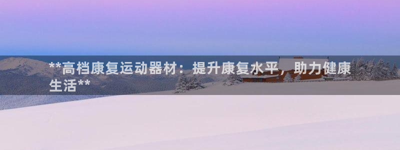 意昂3代理：**高档康复运动器材：提升康复水平，助力